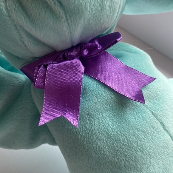 Ty Pillow Pals Squirt Elephant Vintage 1998 Blue Purple Plush Stuffed Animal - Picture 5 of 7